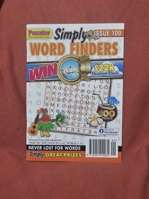 #109 2026 Puzzler - Simply WORD FINDER Magazine,Never Lost For Words