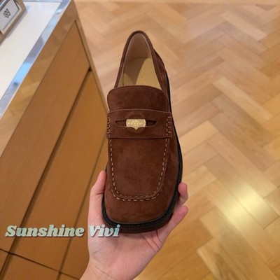 NEW In Box COACH Woman Square Toe Loafer Vintage Brown CDF81
