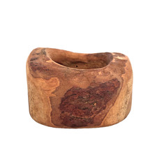 Primitive Wooden Bowl Handcrafted Wood Planter Vase Candle Bowl Hand Carved