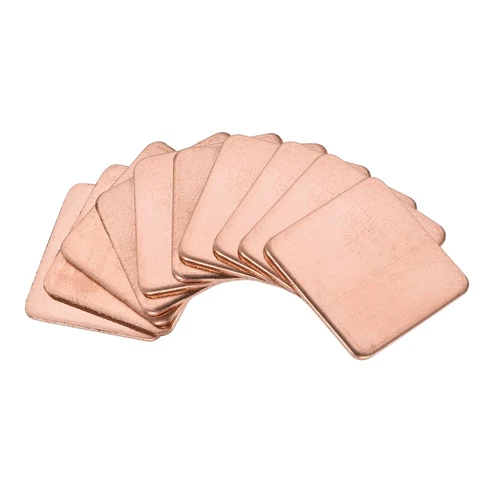 Flat IC Chipset Thermal Copper Heatsink for CPU GPU  20 x 20 x 1mm 10pcs