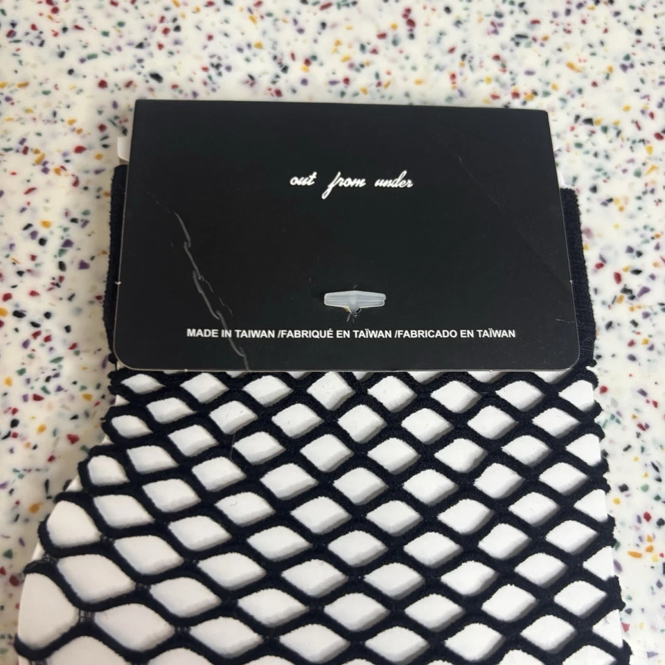 Nuevo con etiquetas Calcetín al tobillo Urban Out From Under Glitter Fishnet OSFM Punk Emo Foto 4 de 4