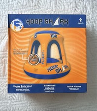 Hoop Shark Inflatable Swimming Pool Basketball Hoop Set w/ Ball  Orange/Blue