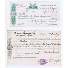 HUNTLY McPherson of Gibston, 15x Income & Property Tax Receipts all 1880's