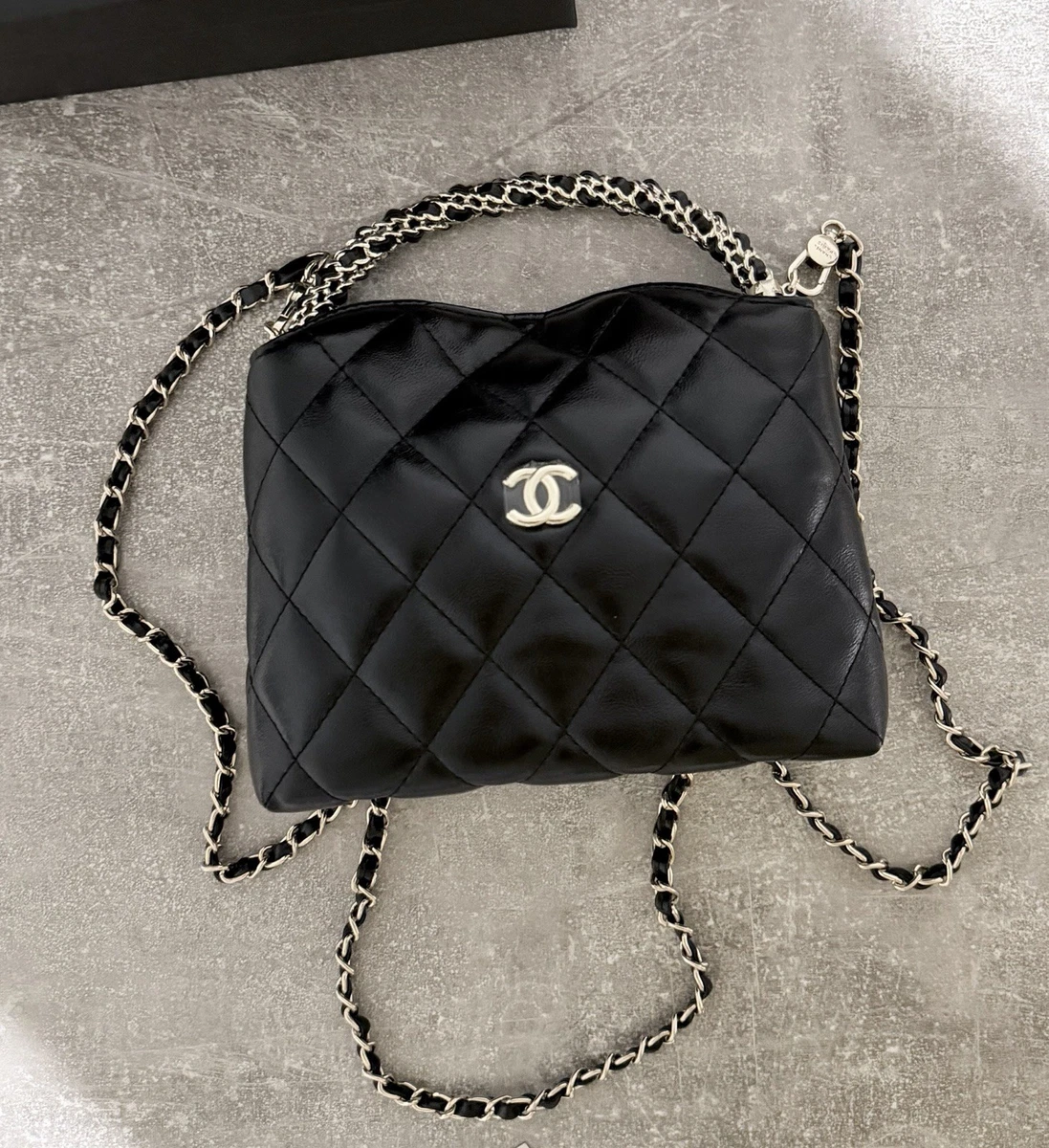 CHANEL MAKEUPブラックショルダーバッグ CHANEL Black Faux Leather Makeup Bags & Cases for sale - eBay