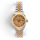 VINTAGE ROLEX DATEJUST TAPESTRY DIAL 69173 WRISTWATCH 18K GOLD SS BOX PAPERS