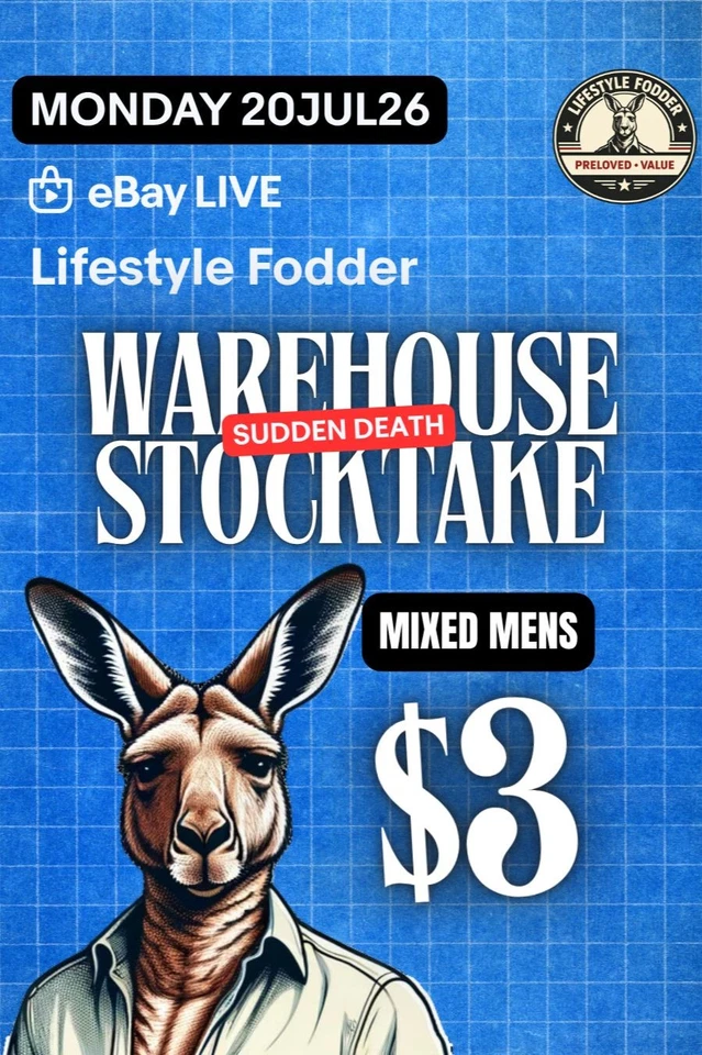🔥 SUDDEN DEATH - $3 WAREHOUSE STOCKTAKE MENS