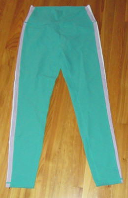 Wilo M Grn Elastic Waist Pull Up Skinny Active Leggings Pant NWT Check Measureme