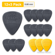 12-PACK Dunlop NYLON STANDARD Guitar Picks  0.88mm  44-088,  3 Free Picks