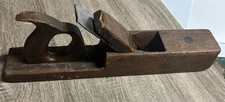 Rare Vintage Oswego Tool Co. Wood Plane Base With Ohio Tool Thistle Brand Blade 