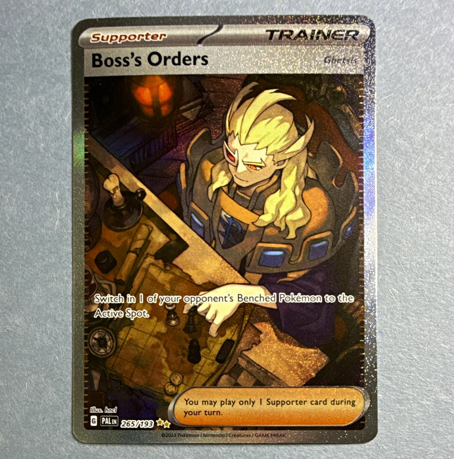 Boss's Orders (Ghetsis) - Paldea Evolved #265 Price & Value