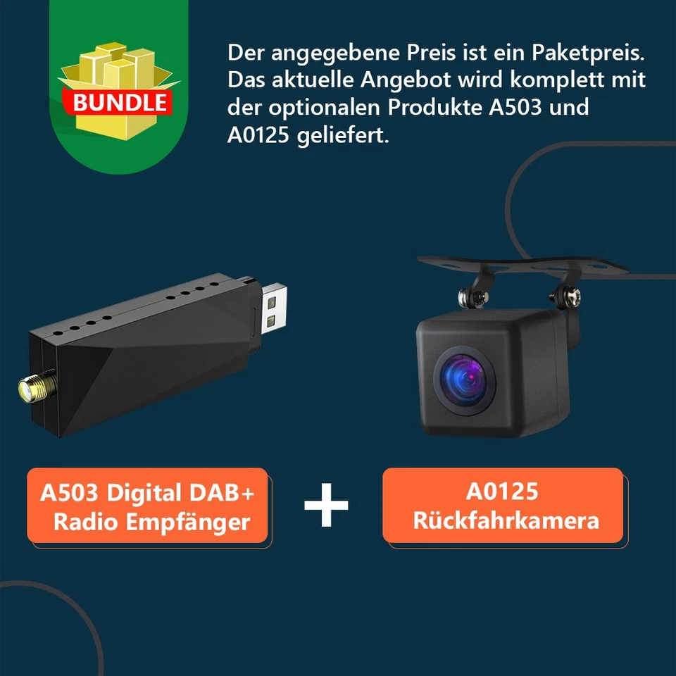 DAB+ Autoradio Android 13 8-Core 6+64G GPS Navi CarPlay Für VW Golf Jetta Passat - Bild 2 von 4