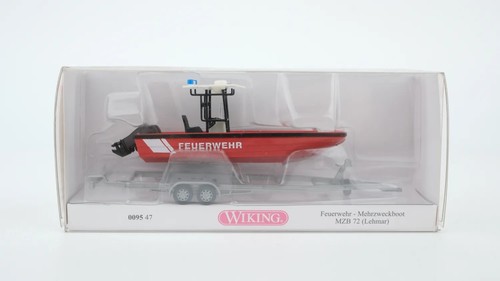 Wiking H0 009547 MZB 72 Lehmar Bomberos Barco Multiusos | Condition: Gebraucht
