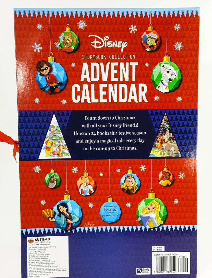 Disney Storybook Collection ADVENT CALENDAR w 24 Story Books Princess Cars NEW - Image 4 of 4