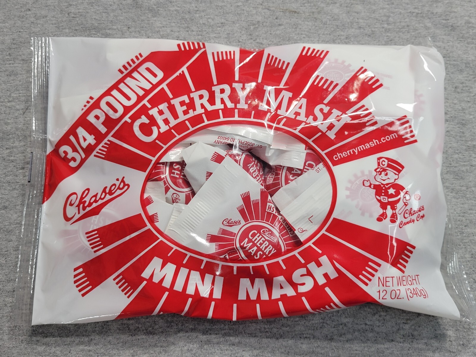 New Chase's Cherry Mash Mini Candy Bars 12 oz. Bag Retro Candy