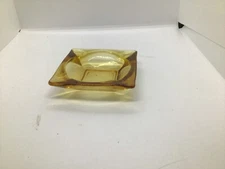  Amber Glass Ash Tray