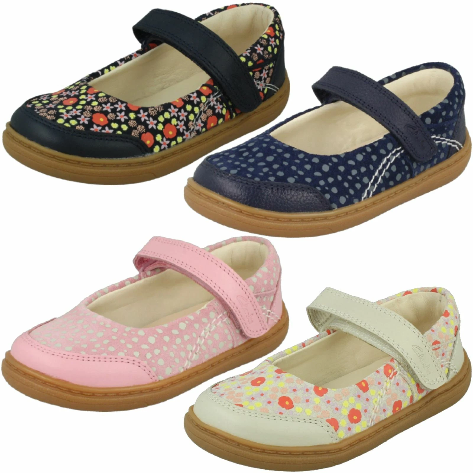 Scarpe Mary Jane casual 'Girls Clarks' righe flash