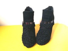 Stive Madden Uncol Botas Gamuza Negra con Piel de Cordero Persa Talla 8