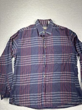 Vintage 70s Strawbridge And Clothier Plaid Acrylic Button Down Shirt