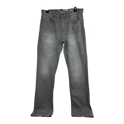Kenneth Cole Reaction Jeans Mens Size 32X32 Straight Stretch Gray Denim A50 