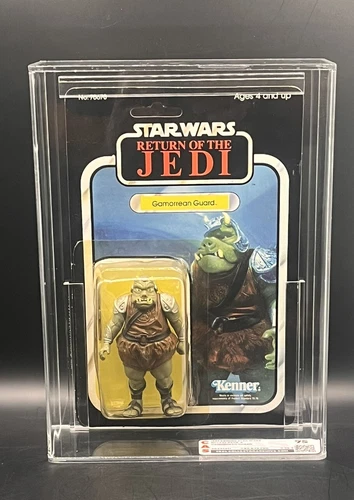 Vintage Star Wars 1983 CAS/AFA 80/75/80 Gamorrean Guard ROTJ 77 BACK-A CARD MOC!