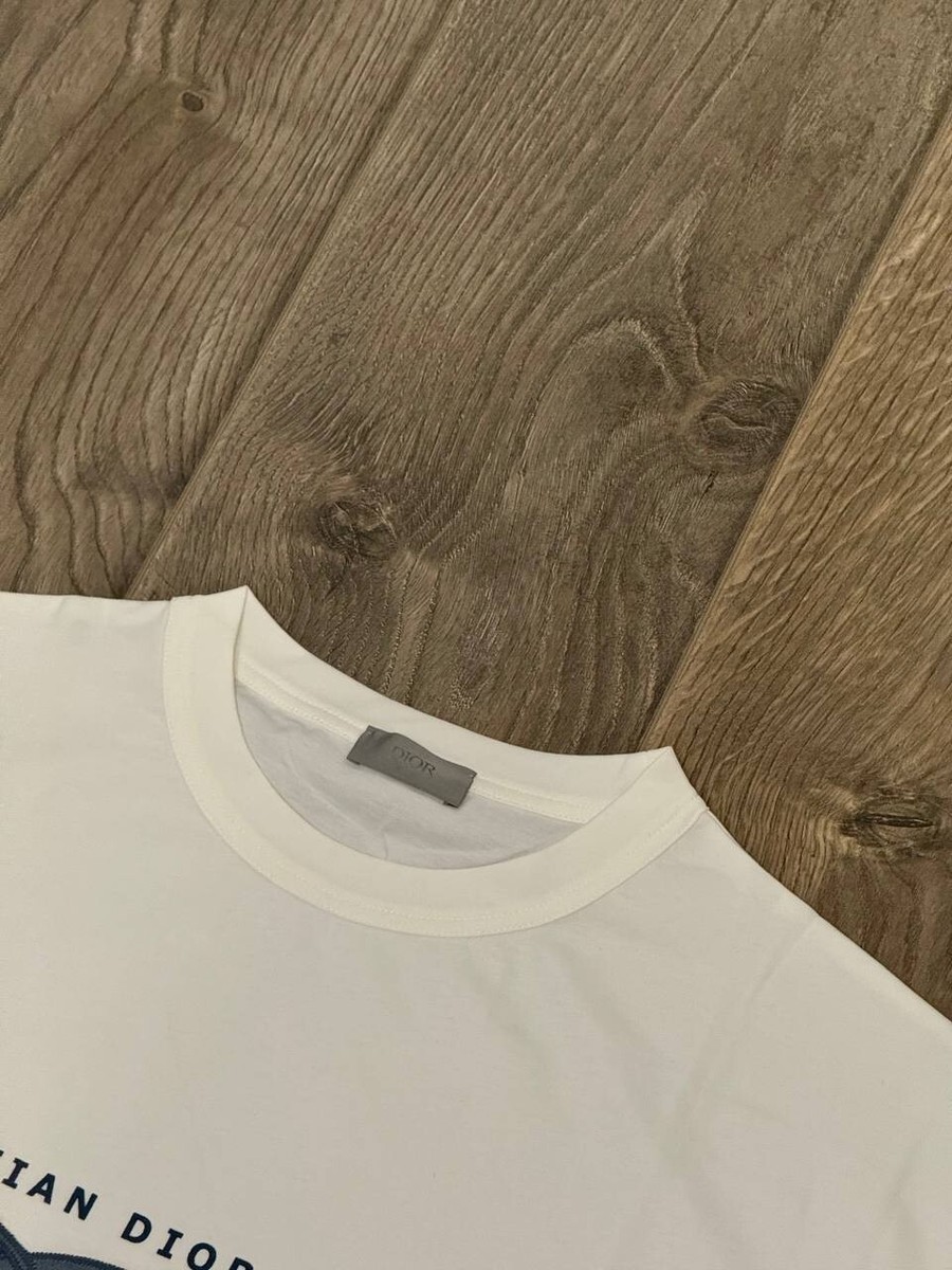 【ミッチ】DIOR MONTAGNE Tシャツ サイズ12 ホワイト Dior Montaigne T-Shirt, Regular Fit White Mercerized Cotton