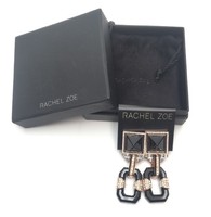Rachel Zone Pyramid Crystal Black/gold Drop Earrings $225 on sale Rachel Zone Pyramid Crystal Black/gold Drop Earrings $225 on sale