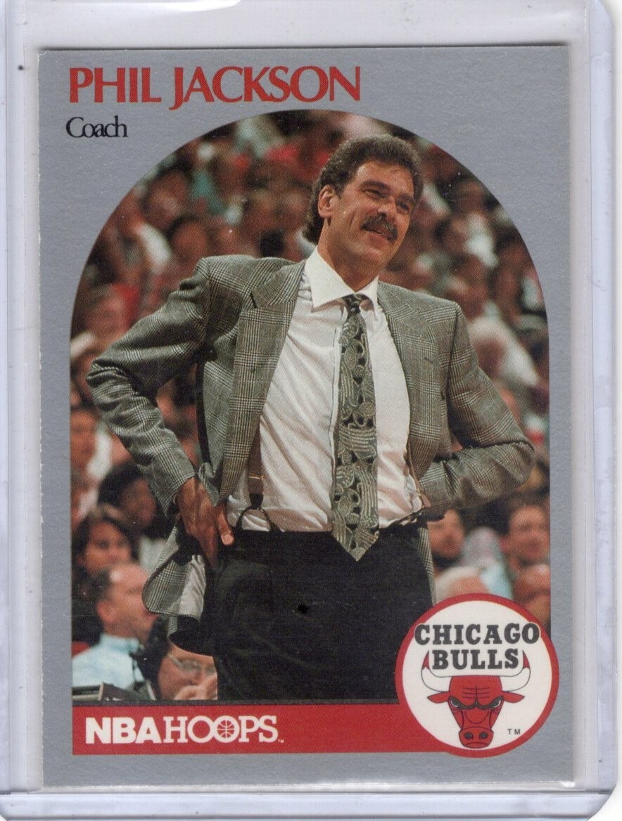 1990 NBA Hoops Phil Jackson #308 Coach Chicago Bulls | eBay