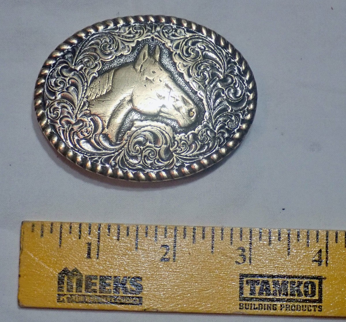Vintage 80s Crumrine Heavy Silver Plate On Jewelers Bronze