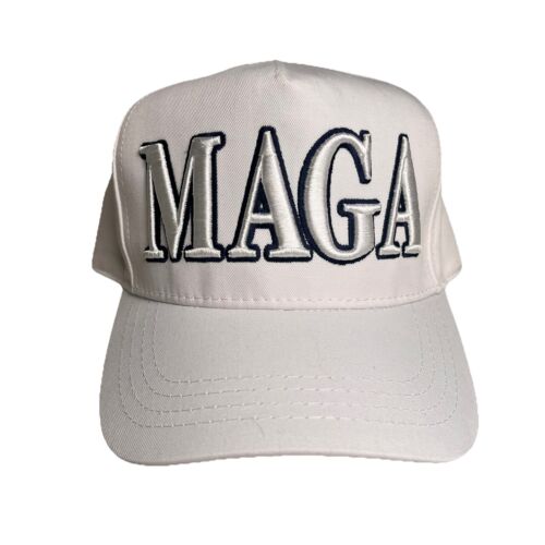 Official MAGA Cali-Fame Trump White Made In America Trucker Hat One Size NEW