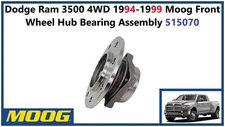 Dodge Ram 3500 4WD 1994-1999 Moog Front Wheel Hub Bearing Assembly 515070