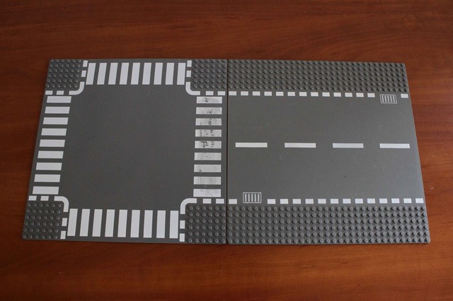 lego 7280 city straight & crossroad plates