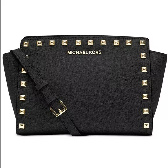 Michael Michael Kors Selma Studded Saffiano Messenger