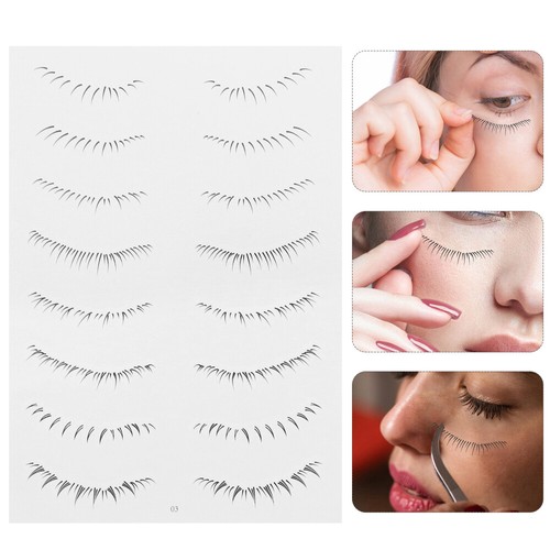 4 Pieces Aufkleber Für Falsche Wimpern Peitschenaufkleber Unten Fräulein - 第 3/12 張圖片