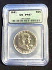 1961 FRANKLIN HALF DOLLAR ICG PR67 202