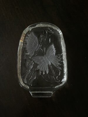 Vintage LE Smith Crystal Butterfly & Rose 