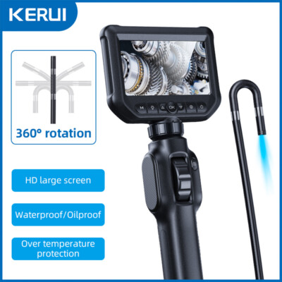 KERUI 2-Way 360° Articulating Borescope Endoscope with light Inspection Camera
