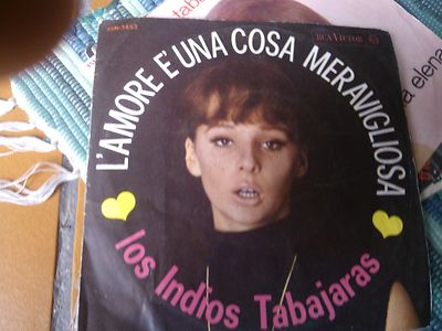7'' LOS INDIOS TABAJARAS LIEBE IST EINE WUNDERBARE SACHE HAFENLICHTER EX++