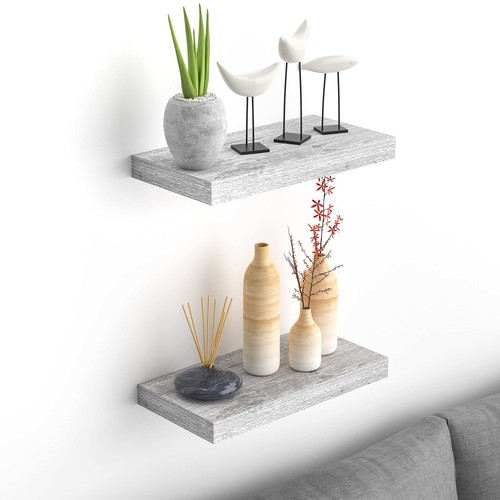 Floating Wall Shelves 16” Hanging Shelf Set for Living Room Office Kitchen Ba...