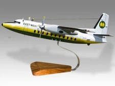 Fokker F27-500 Friendship East-West Airlines Desk Wood Airplane Small 1/100