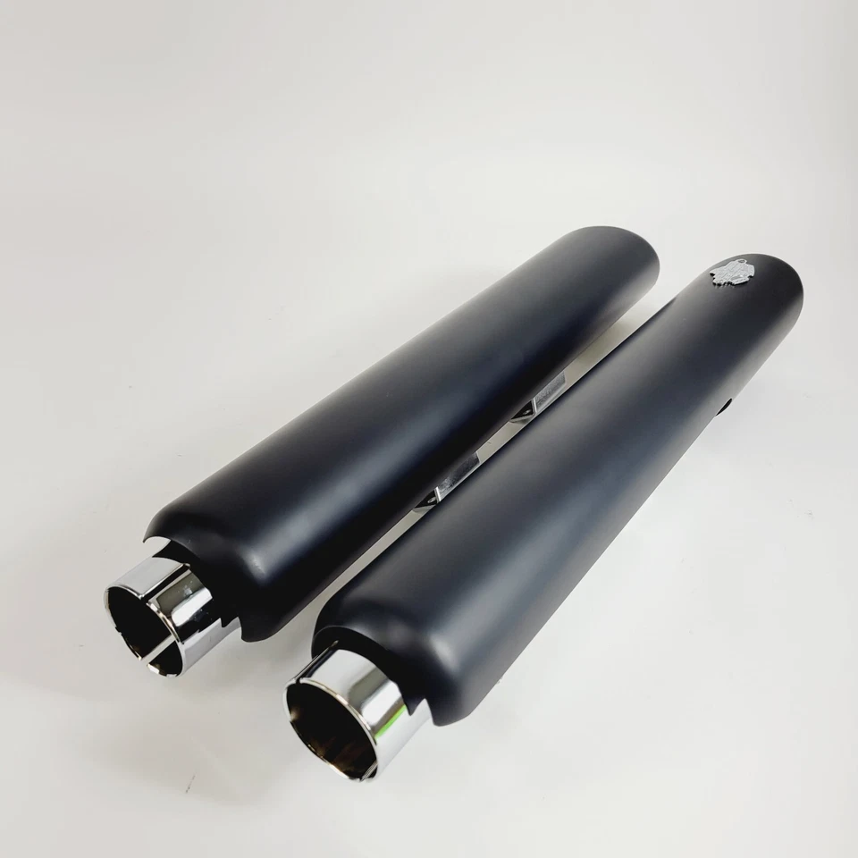 Silenciadores Vance & Hines Twin Slash 3" negros sin cordones 07-09 Harley-Davidson Fat Boy Foto 2 de 4