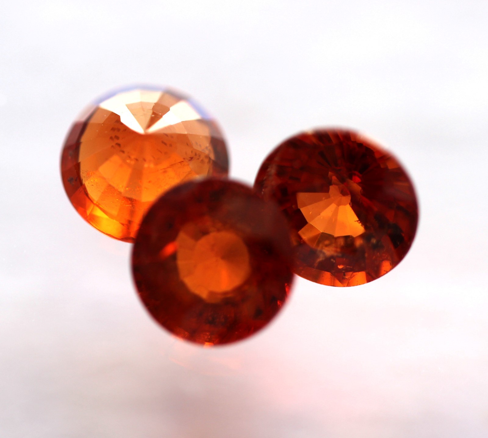 Grenat Spessartite naturel du Nigéria 3.53 ct lot de 3 pierres orange pour artisan joaillier