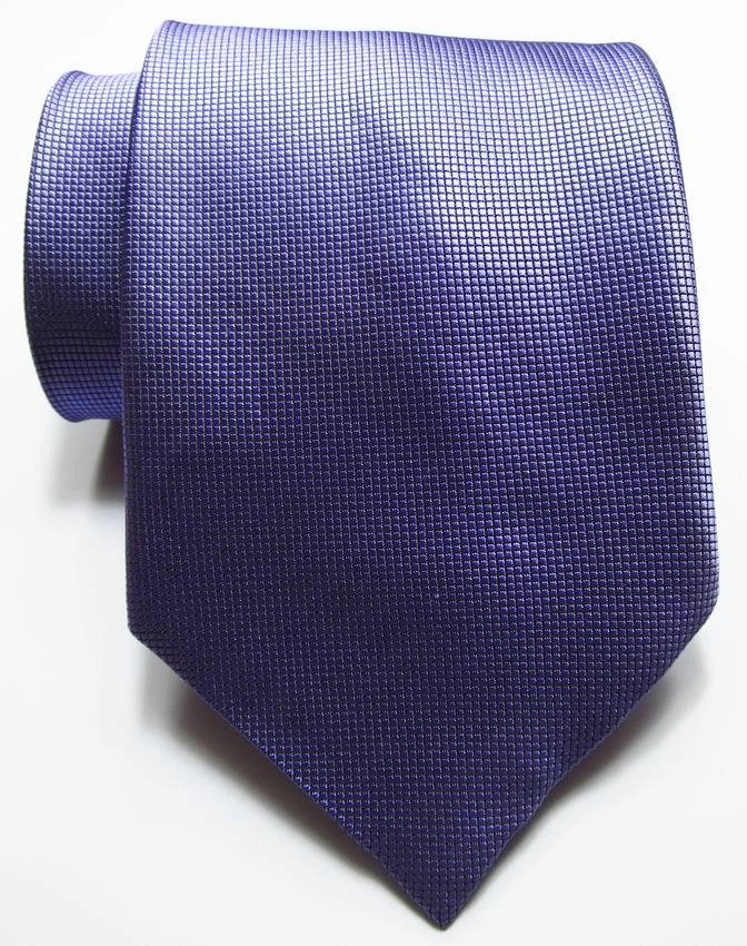 Nueva Corbata Clásica a Cuadros Púrpura Claro JACQUARD TEJIDA 100% Seda Para Hombre Foto 2 de 2