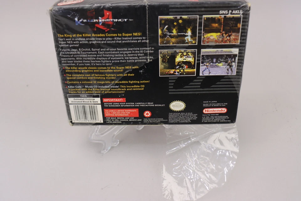 Killer Instinct Super Nintendo SNES NIB New Technically Factory Sealed but... - Image 4 of 4