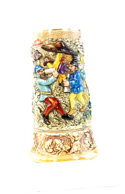 Vintage West German Beer Stein    Viel besser fröhlet jeder Hahn    Hand-Painted