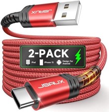 USB C Cable 2-Pack 6.6Ft , USB a to USB Cord Fast Charging for Iphone 17E, Ipho