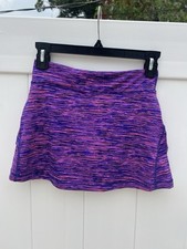 Ideology Skort Girls Medium Purple Heather Elastic Waist Pull On