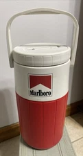 Marlboro Drink Cooler Thermos Coleman Water Jug Vintage Tobacco Collection