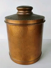 BENSON & HEDGES RARE ANTIQUE HAMMERED COPPER TOBACCO JAR HUMIDOR