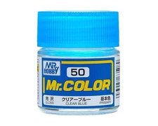 GSI Creos Mr. Hobby C50 Gloss Clear Blue Acrylic Hobby Paint (10ml) GUZC050