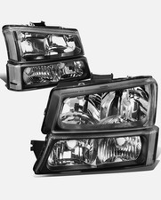 Pair Headlight Assembly 03-06 Silverado 1500 2500 3500 Avalanche 1500 2500